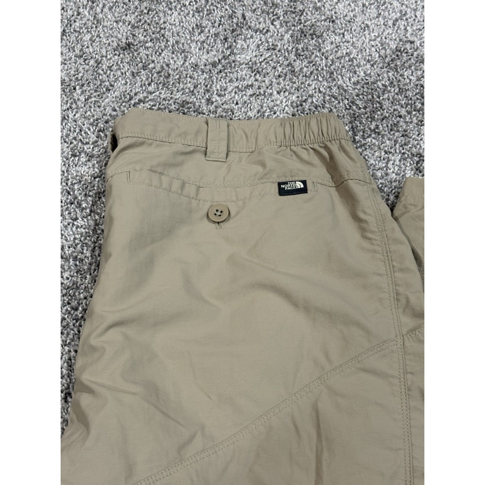 The North Face Mens Convertible Hiking Pants Khaki Tan Zip Off Ripstop Cargo